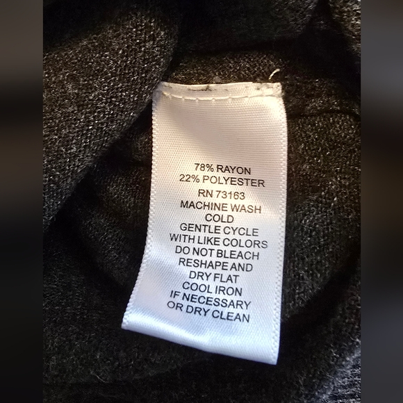 Cable & Gage Dark Gray High low sweater Size 2X - Picture 6 of 6